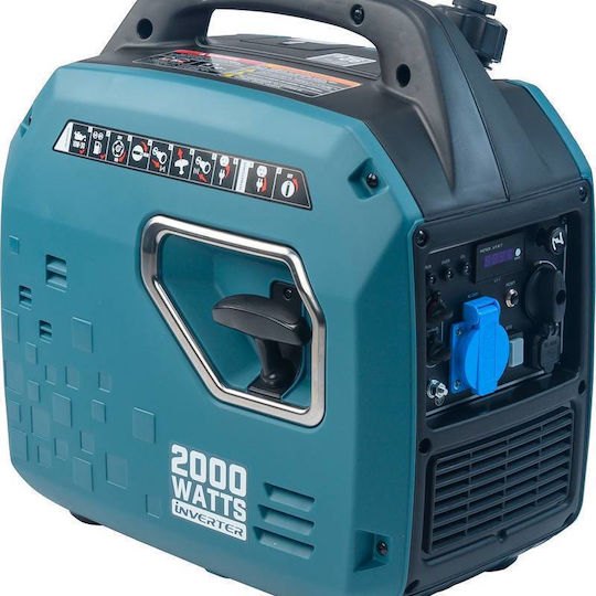 Bormann Pro BGB2000 Silent Generator Suitcase Inverter Gasoline Four-stroke with Handle and Maximum Power 2.6kVA
