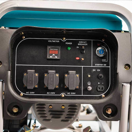 Bormann Pro BGB9000 Generator Petrol cu Autostart, Roți și Putere Maximă 6.2kVA