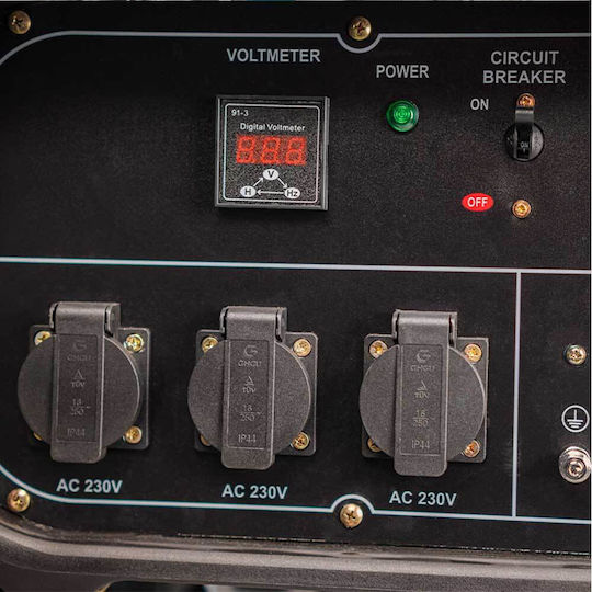 Bormann Pro BGB9000 Generator Petrol cu Autostart, Roți și Putere Maximă 6.2kVA