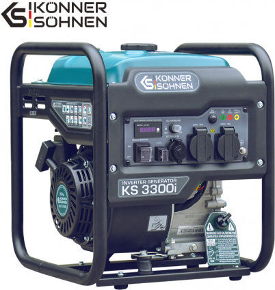 Könner & Söhnen Generator Inverter Gasoline Four-stroke with Handle and Maximum Power 3.3kVA
