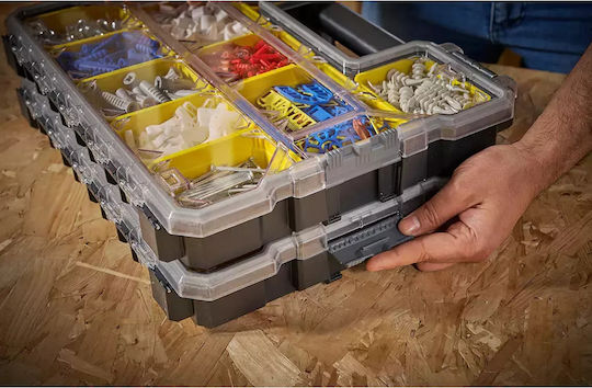 Stanley Fatmax Organizatoare pentru Compartimentul de Unelte 10 Locuri cu Cutii Detașabile Galbene 44.6x35.7x11.6cm. 2buc