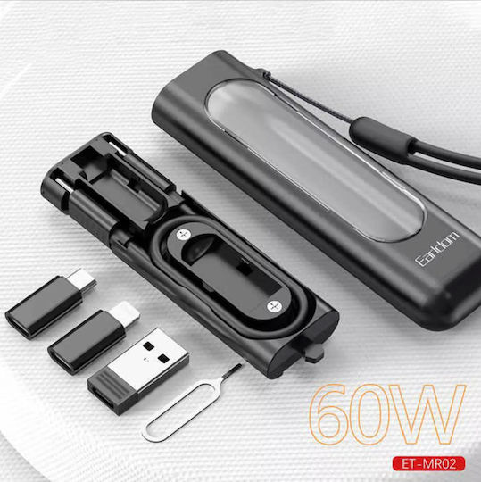 Earldom Et-mr02 Portable Multifunctional Cable Set Pd 60w Fast Charging