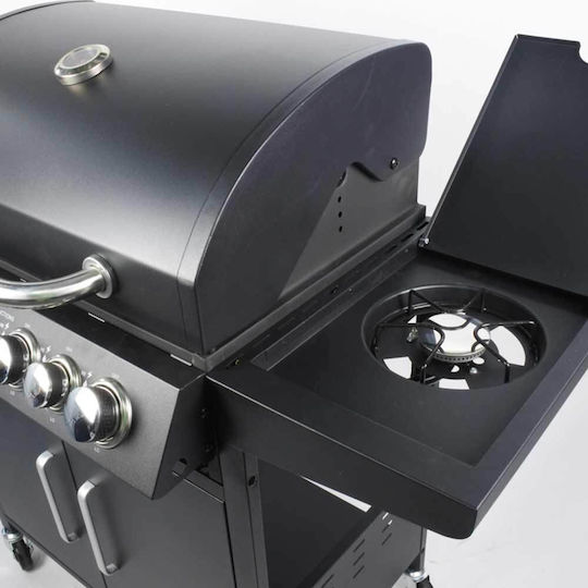 Bormann Elite BBQ4100 Gas Grill with 4 pcs 14.4kW and Side Burner