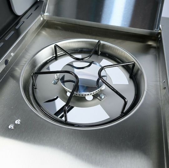 Bormann Elite BBQ5050 Ψησταριά Υγραερίου Μαντεμένιας Σχάρας 69x45εκ. με 4 Εστίες 14.4kW και Πλαϊνό Μάτι 2.7kW