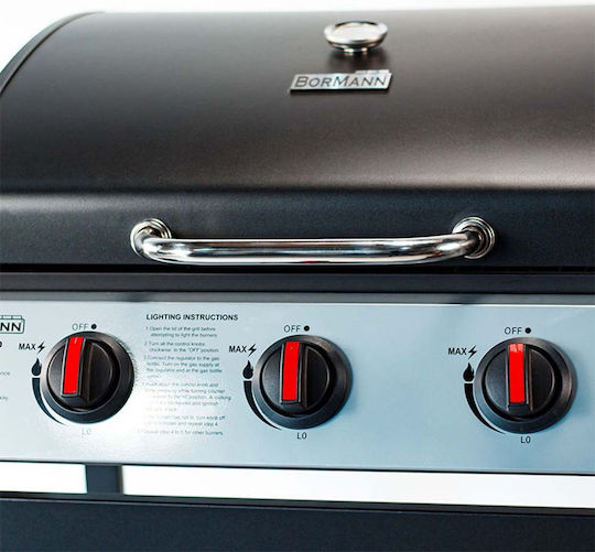 Bormann Elite BBQ3000 Газово Барбекю Чугунена Решетка 60брx45брсм. с 3 бр 10.8кВт