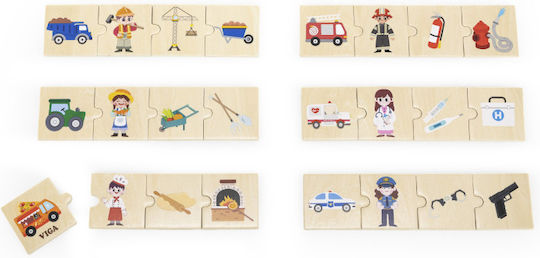 Viga Toys Montessori Εκπαιδευτικό Παιχνίδι Γνώσεων από Ξύλο για 1.5+ Ετών
