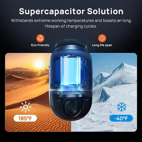 70Mai Omni X800 4K Autodigitale Videorekorder auf Windschutzscheibe mit Bildschirm 1.4" WLAN GPS
