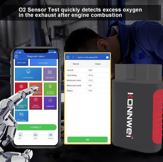 Διαγνωστικό Αυτοκινήτου OBD 2 με Bluetooth