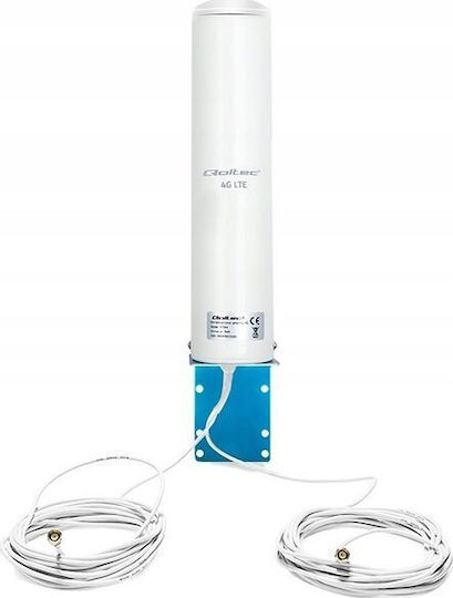 Qoltec 57045 Extern Wi-Fi-Antenne 4G Rundstrahlantenne 12dBi mit SMA-Anschluss