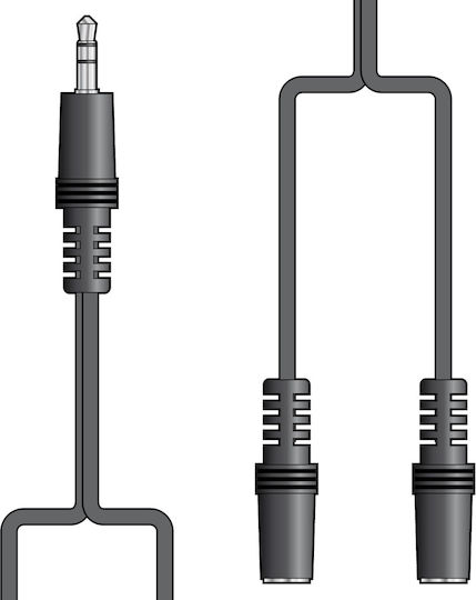 Avlink 112.046uk 3,5-mm-Stereo-Stecker auf 2 x 3,5-mm-Stereo-Buchse Kabel 1,2 m Stück