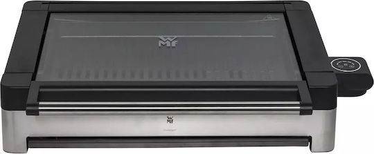 WMF Lono Настолна Електрическа Скара с Релефна Плоча 2200W Неръждаема с Капак и Регулируем Термостат 40x29см