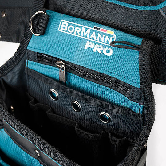 Bormann Pro BTB3200 Fabric Tool Belt with 12 Compartments and Hammer Slot