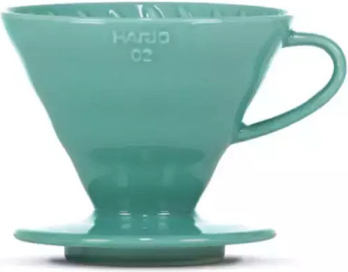 Hario V60 02 Turquoise Coffee Dripper Ceramic Blue 140x120x102mm