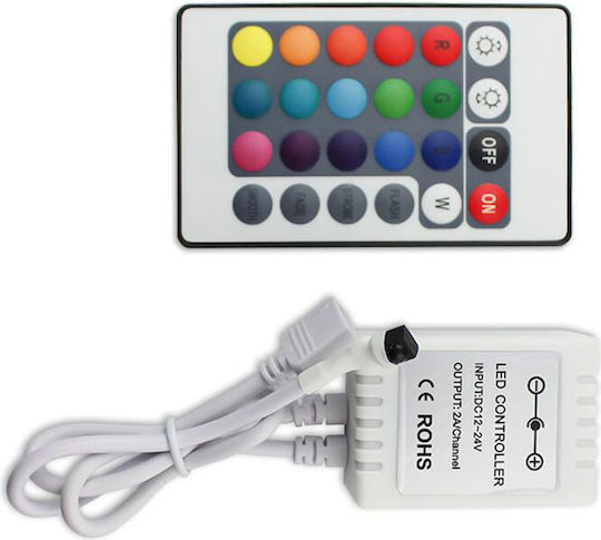 Geyer Ασύρματο RGB Controller IR με Τηλεχειριστήριο L24KIR1272