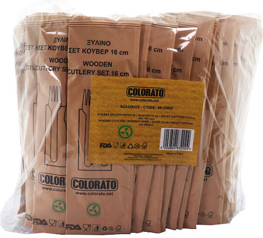 Cutlery Disposable Wooden 100pcs