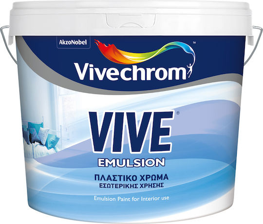 Vivechrom Vive Emulsion Βάση P Πλαστικό Χρώμα για Εσωτερική Χρήση 3lt