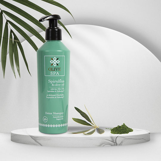 OliveSpa Spirulina & Olive Oil Detox Shampoos Tiefenreinigung & Glanz für Alle Haartypen 250ml