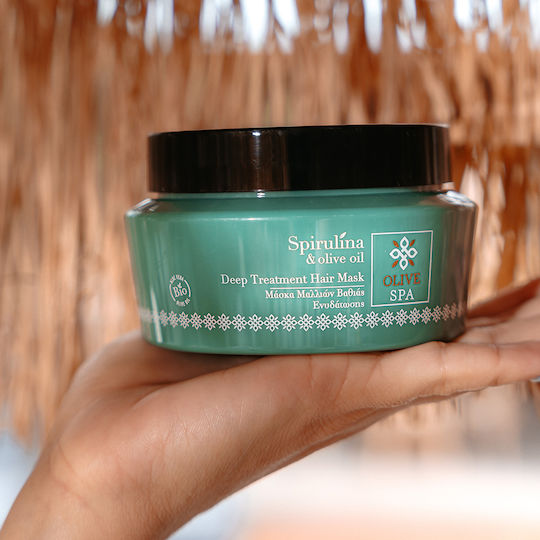 OliveSpa Spirulina & Olive Oil Hair Mask For Hydration With Keratin 250ml