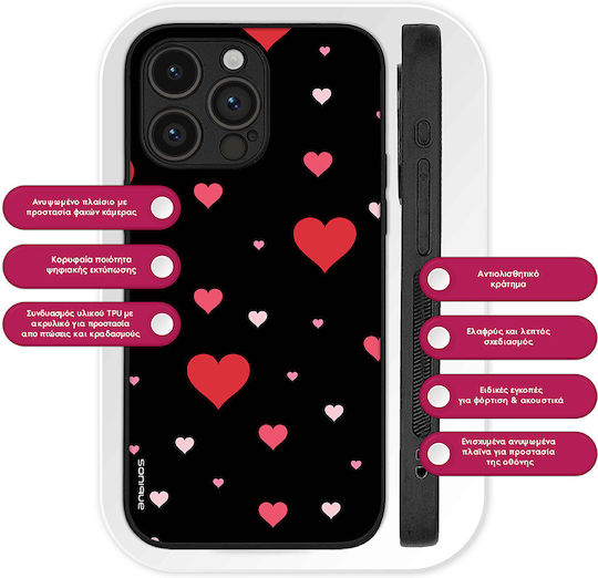 Sonique Heart Series Hülle Oneplus 13 5G Schwarz