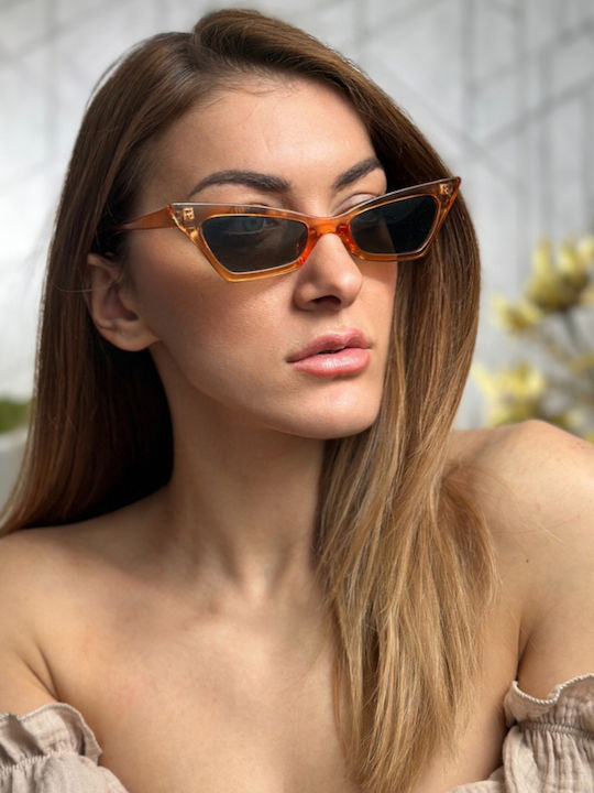 SeeVision Γυναικεία Γυαλιά Ηλίου με Καφέ Κοκκάλινο Σκελετό και Καφέ Ντεγκραντέ Φακό ORANGE-ONESIZE-4-15-2180-50046