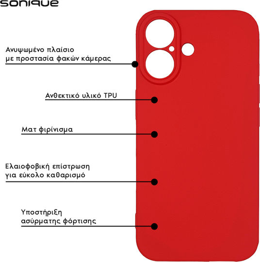 Sonique Liquid Umschlag Rückseite Silikon Rot (iPhone 11)
