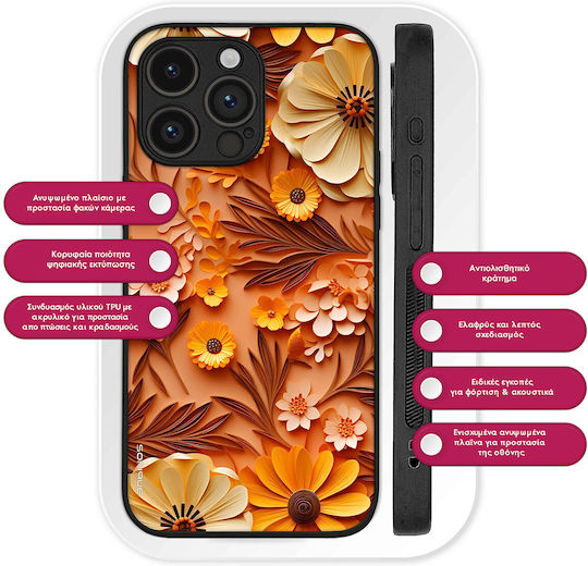 Калъф Sonique 3D Flower Series за Honor 90 Smart 5G Honor X7b Оранжев