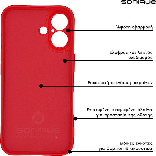 Sonique Liquid Back Cover Silicone Red (iPhone 6/6s Plus)