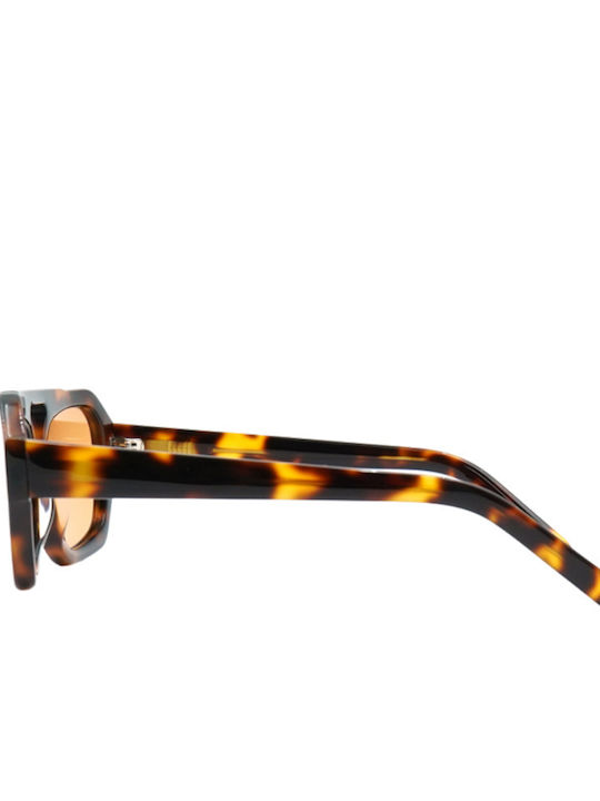 SeeVision Unisex Γυαλιά Ηλίου με Καφέ Ταρταρούγα Κοκκάλινο Σκελετό και Καφέ Φακό 50146-LEOPARD/ORANGE