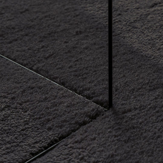 vidaXL Teppich Außenbereich Rechteckig Synthetisch,Polyester/Cotton/Leather Black
