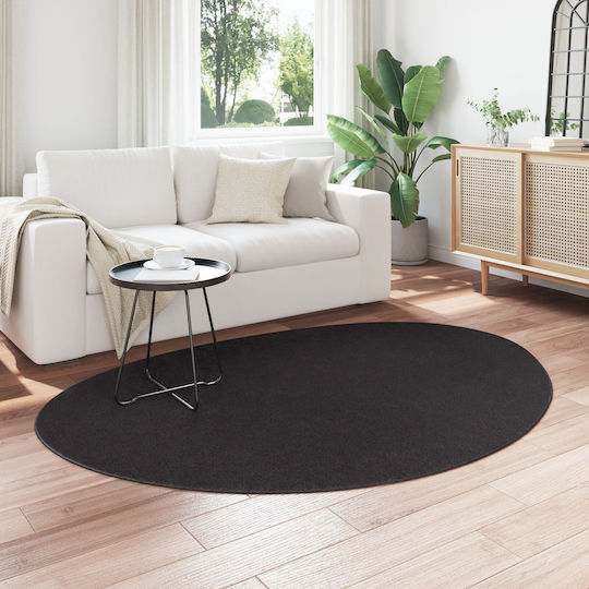 vidaXL Teppich Außenbereich Rechteckig Synthetisch,Polyester/Cotton/Leather Black