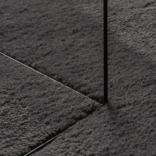 vidaXL Teppich Außenbereich Rechteckig Synthetisch,Polyester/Cotton/Leather Charcoal
