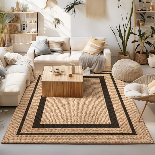 Beauty Home Rutschfest Wohnzimmer Teppich 65x150cm Schwarz Beige Beauty Home Rutschfest Wohnzimmer Teppich 65x150cm Schwarz Beige