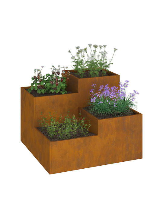 vidaXL Ghiveci Metal 80x80x60cm.