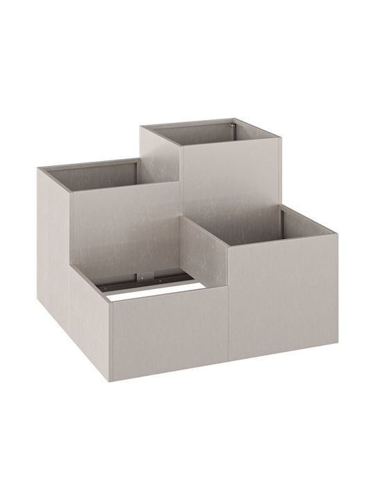 vidaXL Ghiveci Metal 80x80x60cm.