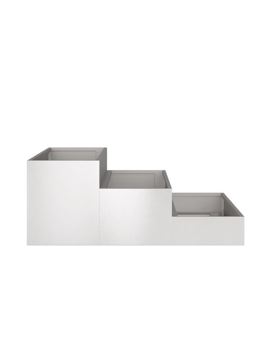vidaXL Topf Metallisch 90x90x35cm.