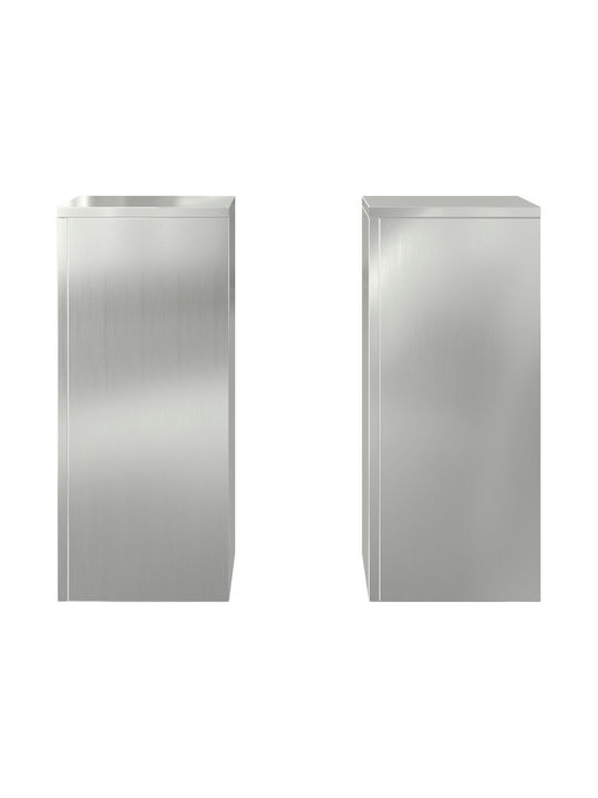 vidaXL Комплект 2 Саксии Galvanized Steel