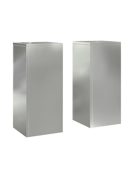 vidaXL Комплект 2 Саксии Galvanized Steel