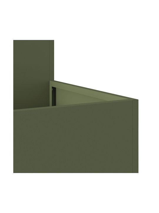 vidaXL Grădină Ghiveci Metal Olive Color 80x80x48cm.