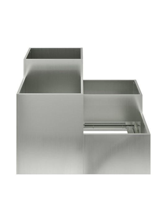 vidaXL Garden Pot Metallic 80x80x60cm.