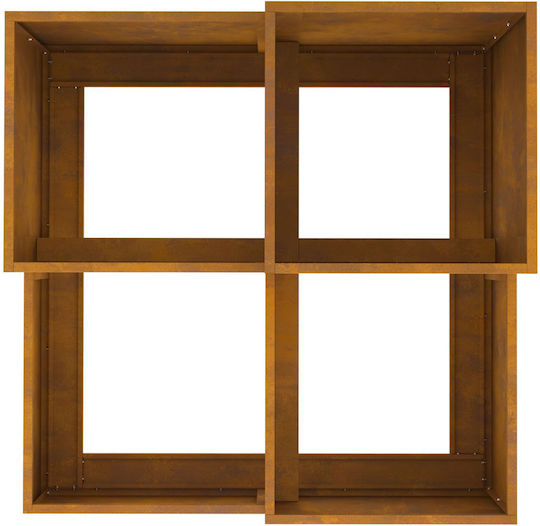 vidaXL Ghiveci De Flori Metalic Verde 100x100x60cm