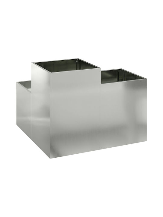 vidaXL Garden Pot Metallic 80x80x60cm.