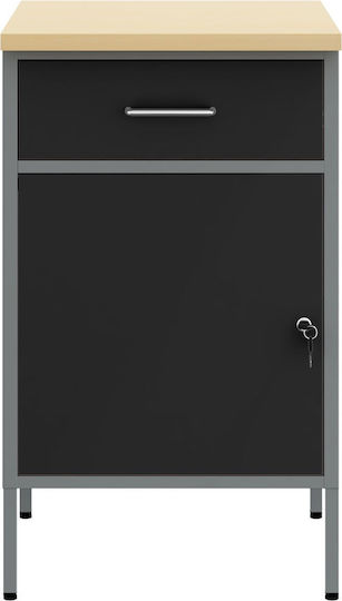 Vidaxl Arbeitsschrank Schwarz 50x55x84 cm Stahl
