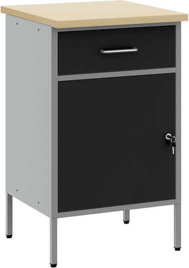 Vidaxl Arbeitsschrank Schwarz 50x55x84 cm Stahl