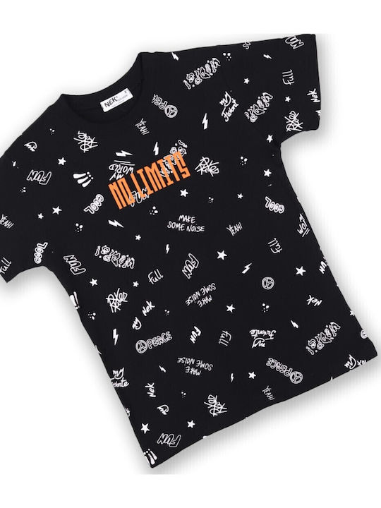 Nek Kids Wear T-shirt Μαύρο