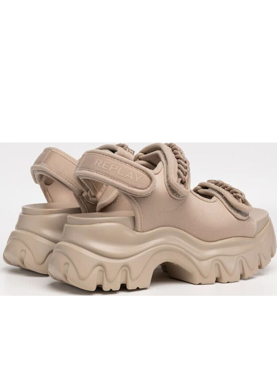 Juyce Chain Women's Flat Sandals in Brown Color