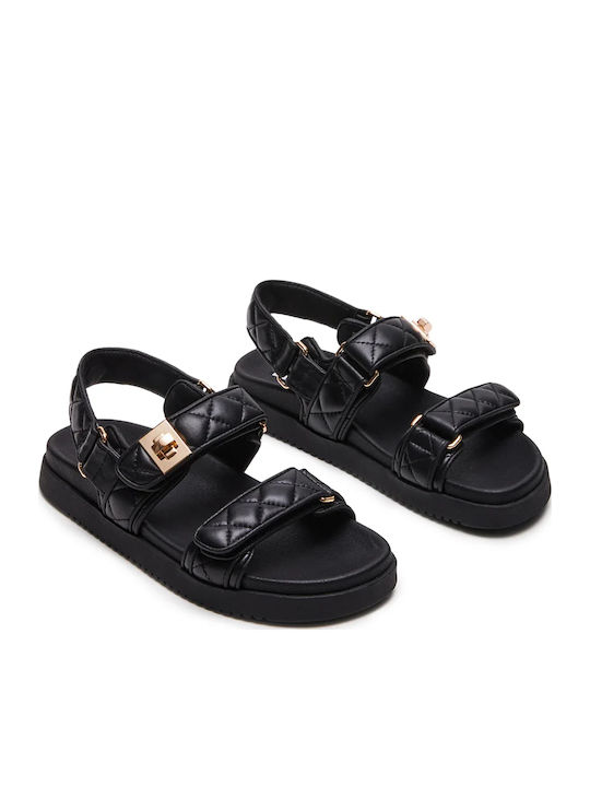 Steve Madden Monaq Leather Sandals Black