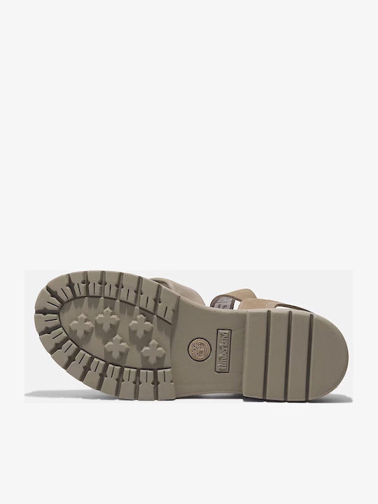 London Vibe Leather Sandals Green