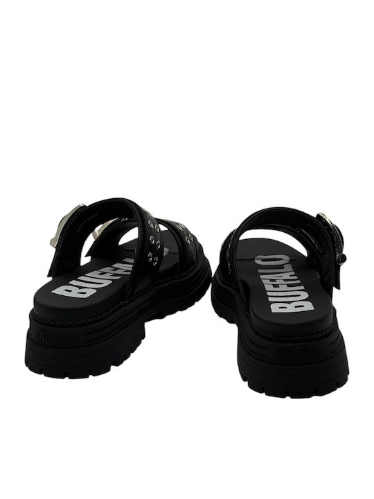 Women's Flat Sandals in Black Color