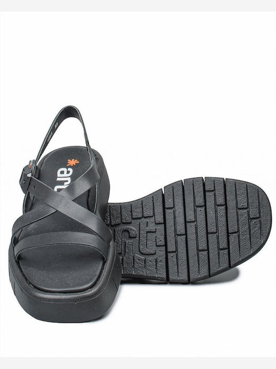Women's Flat Sandals Flatforms in Black Color