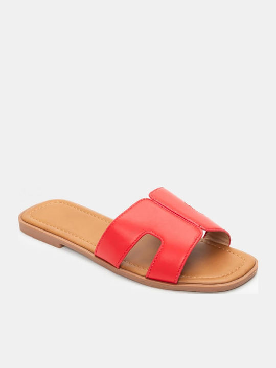 Women's Flat Sandals in Red Color